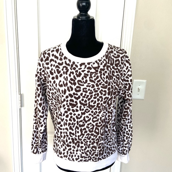 J. Crew Sweaters - J Crew Womens Animal Print  Pullover Sweatshirt Top Size Small